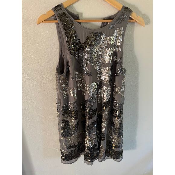 Abercrombie & Fitch charcoal grey sequin dress - Picture 5 of 6